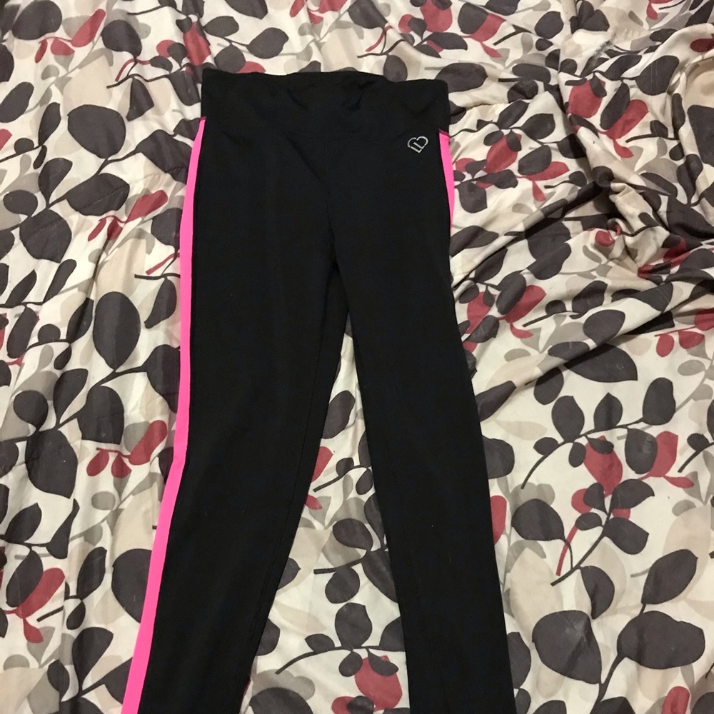 Black and pink yoga pants